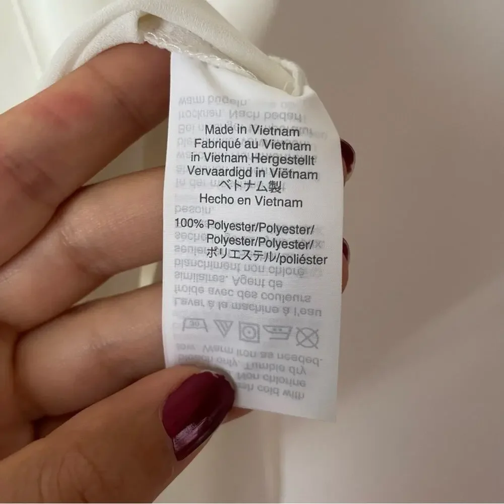 J. Crew sheer white